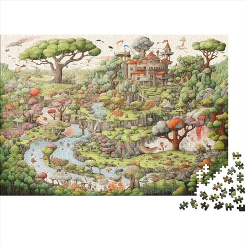 Forest Palaces Puzzles Erwachsene 1000 Teile Landscapes Educational Game Geburtstag Family Challenging Games Wohnkultur Entspannung Und Intelligenz 1000pcs (75x50cm) von TheEcoWay