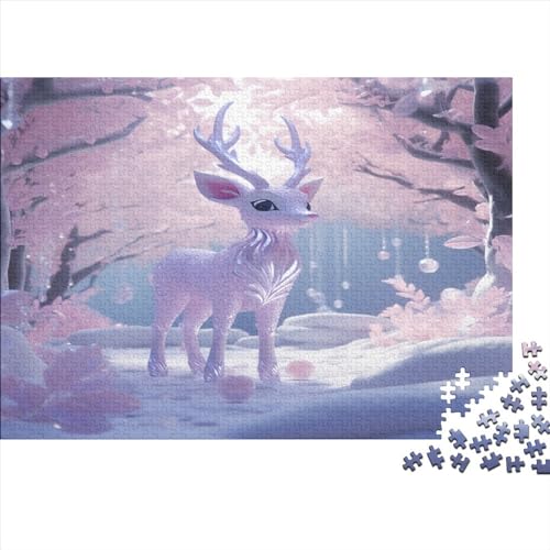 Ice Deer Für Erwachsene Puzzle 300 Teile Animal Theme Wohnkultur Family Challenging Games Geburtstag Lernspiel Stress Relief Toy 300pcs (40x28cm) von TheEcoWay