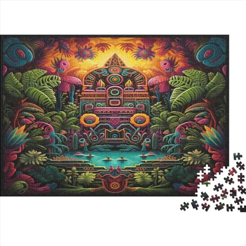 Jungle Temple Puzzles Erwachsene 1000 Teile Cool Theme Educational Game Geburtstag Family Challenging Games Wohnkultur Entspannung Und Intelligenz 1000pcs (75x50cm) von TheEcoWay