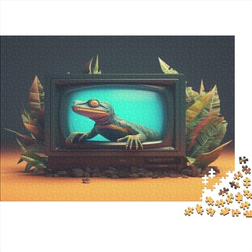 Lizard Puzzles Erwachsene 300 Teile Animal Theme Educational Game Geburtstag Family Challenging Games Wohnkultur Entspannung Und Intelligenz 300pcs (40x28cm) von TheEcoWay