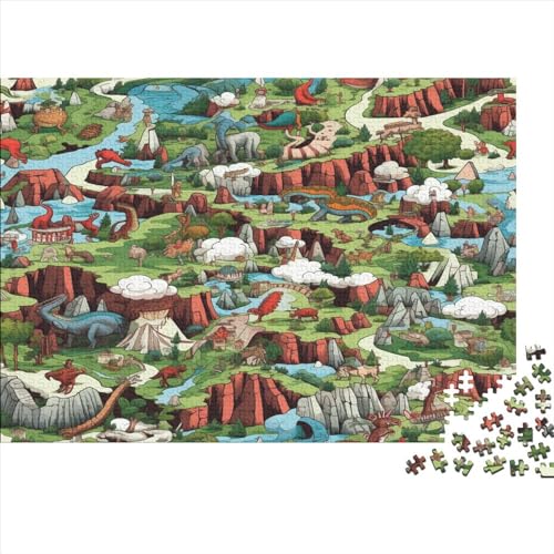 Mountain Scenery Erwachsene Puzzles 1000 Teile Mountain Paradise Geburtstag Family Challenging Games Wohnkultur Educational Game Stress Relief 1000pcs (75x50cm) von TheEcoWay