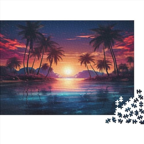 Natural Sunset Erwachsene Puzzles 500 Teile Scenery Geburtstag Family Challenging Games Wohnkultur Educational Game Stress Relief 500pcs (52x38cm) von TheEcoWay
