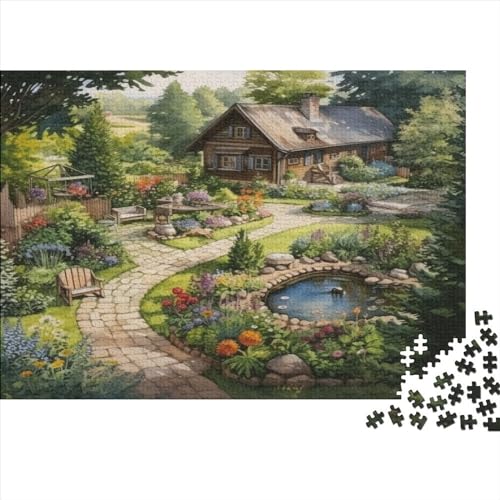 Rustic Cottage Erwachsene Puzzles 1000 Teile Scenery Educational Game Home Decor Geburtstag Family Challenging Games Stress Relief Toy 1000pcs (75x50cm) von TheEcoWay