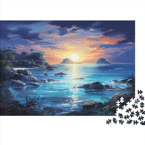 Sunset on The Bay Für Erwachsene Puzzle 1000 Teile Landscape Wohnkultur Family Challenging Games Geburtstag Lernspiel Stress Relief Toy 1000pcs (75x50cm) von TheEcoWay