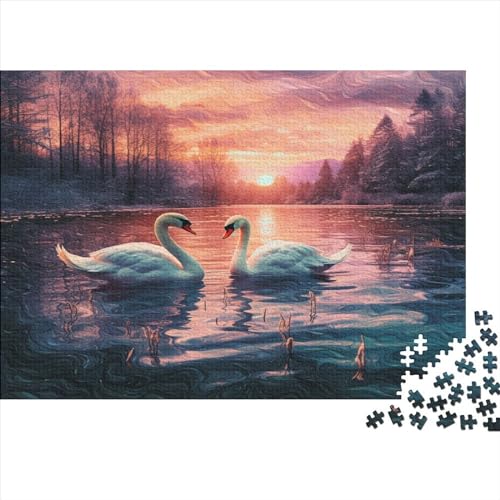 Swans Erwachsene Puzzles 300 Teile Animal Theme Geburtstag Family Challenging Games Wohnkultur Educational Game Stress Relief 300pcs (40x28cm) von TheEcoWay