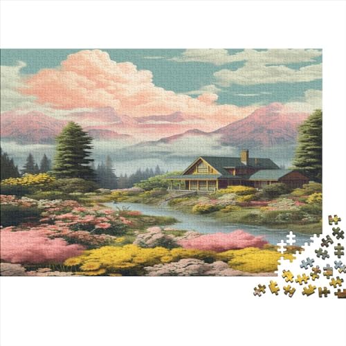 Sweet Landscape Erwachsene Puzzles 500 Teile Scenery Geburtstag Family Challenging Games Wohnkultur Educational Game Stress Relief 500pcs (52x38cm) von TheEcoWay