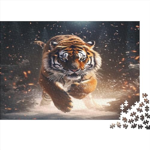 Tiger Puzzles Erwachsene 300 Teile Animal Theme Educational Game Geburtstag Family Challenging Games Wohnkultur Entspannung Und Intelligenz 300pcs (40x28cm) von TheEcoWay