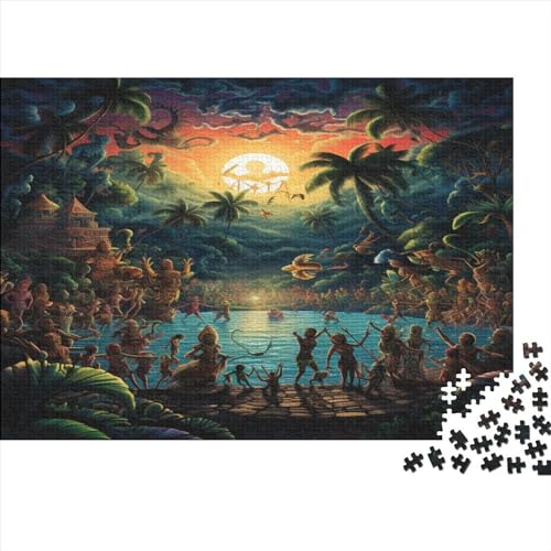 Tribal Life Erwachsene Puzzles 500 Teile Forest Tribes Educational Game Home Decor Geburtstag Family Challenging Games Stress Relief Toy 500pcs (52x38cm) von TheEcoWay