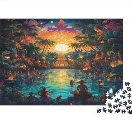 Tribes in The Forest Erwachsene Puzzles 1000 Teile Tribal Life Geburtstag Family Challenging Games Wohnkultur Educational Game Stress Relief 1000pcs (75x50cm) von TheEcoWay