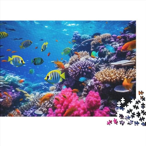 Underwater World Für Erwachsene Puzzle 300 Teile Animal Theme Wohnkultur Family Challenging Games Geburtstag Lernspiel Stress Relief Toy 300pcs (40x28cm) von TheEcoWay