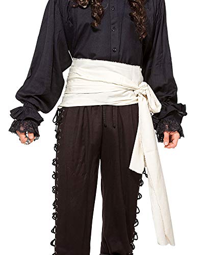 Piraten-Schärpe, Mittelalter, Renaissance, großes Leinentuch, Artikel C1417, C1417-Off-White, Elfenbein, C1417-Off-White von ThePirateDressing