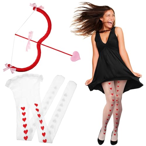 3 Stück Frauen Amor Kostüm Amor Bogen und Pfeil Set Oberschenkel Hohe Strümpfe Pfeil Kostüm Zubehör für Halloween Weihnachten Party 3 Stück Frauen Amor Kostüm Amor Bogen und Pfeil Set Oberschenkel Hohe Strümpfe Pfeil Kostüm Zubehör für Halloween Weihnachten Party von Theaque