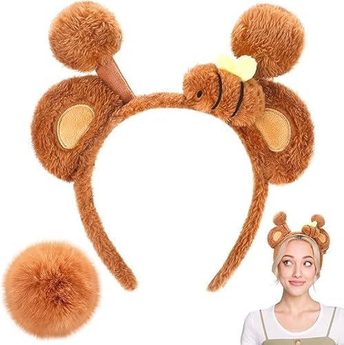 Bärenohren Stirnband und Schwanz Set Ostern Bär Ohren Kostüm Tierohren Kostüm für Erwachsene und Kinder Ostern Cosplay Party Kopfbedeckung Zubehör Kostüm Niedlich Tier Plüsch Ohren Stirnband Schwanz Bärenohren Stirnband und Schwanz Set Ostern Bär Ohren Kostüm Tierohren Kostüm für Erwachsene und Kinder Ostern Cosplay Party Kopfbedeckung Zubehör Kostüm Niedlich Tier Plüsch Ohren Stirnband Schwanz von Theaque