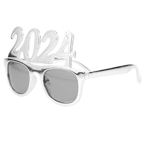 Theaque 1 Paar Kunststoffbrille Festival Brille Requisite Deko 2024 Silvester Party Dekor von Theaque