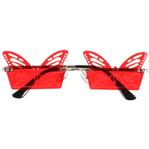 Theaque 1 Paar Sonnenbrille in Schmetterlingsform, exquisite randlose Sonnenbrille, Partybrille von Theaque