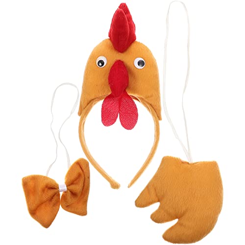 Theaque 1 Set Ostern Huhn Kostüm Set Huhn Stirnband Schwanz Fliege Huhn Cosplay Zubehör Theaque 1 Set Ostern Huhn Kostüm Set Huhn Stirnband Schwanz Fliege Huhn Cosplay Zubehör von Theaque