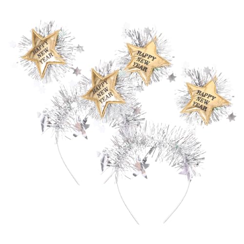 Theaque 2 Stück Neujahrs-Stirnband, Festival, Kopfbedeckung, Silvester, Party, Stirnband, Urlaubskopfschmuck von Theaque