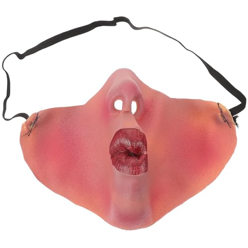 Theaque Halbe Halloween Maske Latex Maske Realistische Nasenmaske Gruselige Cosplay Party Maske von Theaque