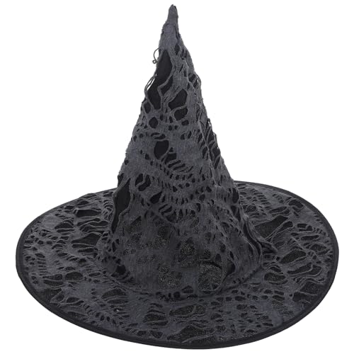 Theaque Halloween-Kostüm, Hexenhut, gebrochene Löcher, spitzer Hut, Maskerade, Hexenhut von Theaque