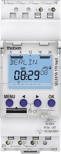 Theben 1700130 Zeitschaltuhr digital Wochenprogramm 2600W IP20 Astro-Funktion von Theben