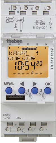 Theben TR 612 top2 24V Hutschienen-Zeitschaltuhr 12V von Theben