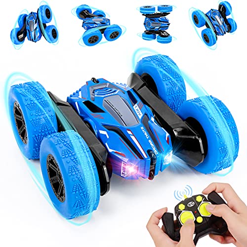 Ferngesteuertes Auto für Kinder RC Stunt 4WD 2.4 Ghz Fernbedienung 360° Flip Offroad mit Zwei aufladbare Batterien Spielzeugautos Ferngesteuerte Fahrzeuge für Jungen ab 3 4 5 6 7 8 12 von Thedttoy