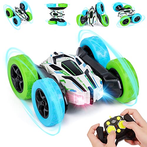 Ferngesteuertes Auto für Kinder RC Stunt Auto 4WD 2.4 Ghz Fernbedienung 360° Flip RC Auto Offroad mit Zwei aufladbare Batterien Spielzeugautos Ferngesteuerte Fahrzeuge für Jungen ab 3 4 5 6 7 8 12 von Thedttoy