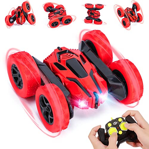 Ferngesteuertes Auto für Kinder RC Stunt Auto 4WD 2.4 Ghz Fernbedienung 360° Flip RC Auto Offroad mit Zwei aufladbare Batterien Spielzeugautos Ferngesteuerte Fahrzeuge für Jungen ab 3 4 5 6 7 8 12 von Thedttoy