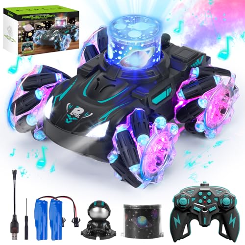 Thedttoy Ferngesteuertes Autos für Kinder 3–12 Jahre, 2,4 GHz 360° RC Stunt Auto mit Musik, Licht und Spray, HD-Projektion Drift Spielzeugautos Geburtstagsgeschenk für Mädchen Junge ab 3 Jahre (Grün) Thedttoy Ferngesteuertes Autos für Kinder 3–12 Jahre, 2,4 GHz 360° RC Stunt Auto mit Musik, Licht und Spray, HD-Projektion Drift Spielzeugautos Geburtstagsgeschenk für Mädchen Junge ab 3 Jahre (Grün) von Thedttoy