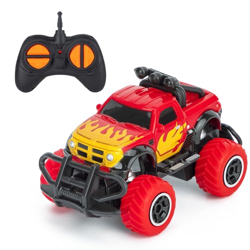 Thedttoy Spielzeug 2 Jahre Jungen Ferngesteuertes Auto ab 2 3 Jahre, 2.4GHz Monstertruck Buggy RC Auto Spielzeug mit Fernbedienung, Ostern Weihnachten Geschenk für Junge Mädchen 2 3 4 5 6+ Jahr (Rot) von Thedttoy