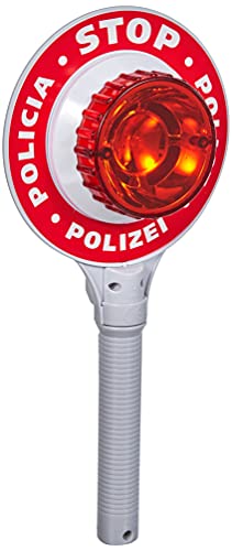 Klein Theo Polizeikelle I Batteriebetriebene Kelle mit coolem Blinklicht I Maße: 16 cm x 3,5 cm x 29 cm I Spielzeug für Kinder ab 3 Jahren von Klein
