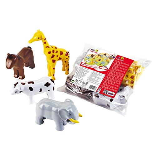 Klein Theo Funny Puzzle Magnettierpuzzle im Beutel, 4 Tiere | Puzzleteile Werden mit Magneten verbunden | Spielzeug für Kinder ab 1 Jahr von Klein