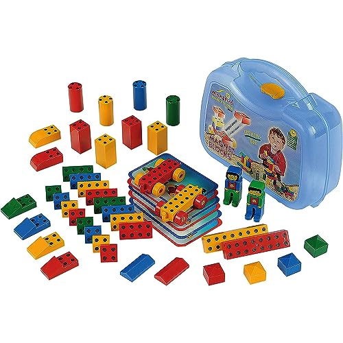 Klein Theo 640 Manetico Kreativ-Box, groß | 42 Verschiedene Bunte Magnetbausteine | 6 Karten mit Bauanleitungen | Maße Koffer: 27,5 cm x 9 cm x 22,5 cm | Spielzeug für Kinder ab 1 Jahr von Klein