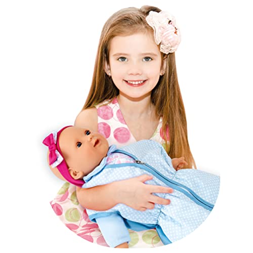 Klein Theo Baby Coralie Puppen-Schlafsack mit Reißverschluss | Für ca. 40 bis 50 cm große Puppen | Spielzeug für Kinder ab 3 Jahren von Klein