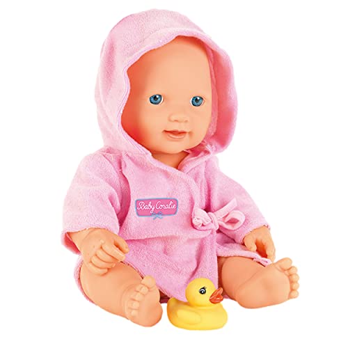 Klein Theo Baby Coralie Wassernixe | 35 cm große Bade-Puppe | Mit quietschgelbem Badeentchen und Bademantel | Spielzeug für Kinder ab 10 Monaten von Klein