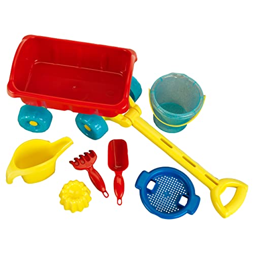 Theo Klein 2002 Aqua Action Bollerwagen | Inkl. Eimer-Set, Gießkanne, Rechen, Schaufel u.v.m. | Spielzeug für Kinder ab 18 Monaten von Klein