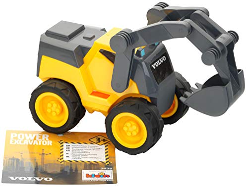 Klein Theo 2425 Volvo Power Löffelbagger | Hochwertiger Bagger im Maßstab 1:24 | Schaufel mit robusten Gelenken | Maße: 22,5 cm x 11,5 cm x 12,5 cm | Spielzeug für Kinder ab 3 Jahren von Klein