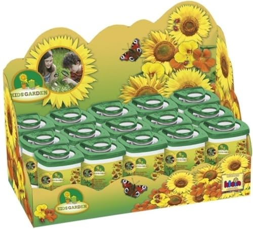 Theo Klein 2631 Kids Garten Lupenbecher Display | 15 Lupenbecher im bunten Display | Mit 2- bis 4-facher Vergrößerung und Luftlöchern | Für Kinder ab 3 Jahren von Theo Klein