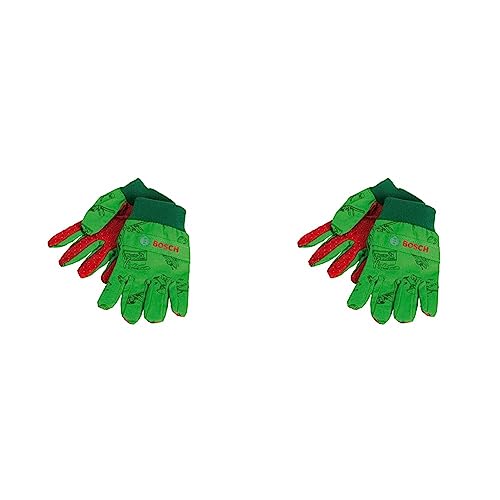 Theo Klein 2798 Bosch Gartenhandschuhe | Handschuhe aus 90% atmungsaktiver Baumwolle | Einheitsgröße | Spielzeug für Kinder ab 3 Jahren (Packung mit 2) von Klein