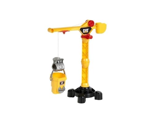 Theo Klein 3256 Caterpillar - Baustellenkran I Kran mit Kurbel für Links- und Rechtshänder I 360 Grad drehbar I Spielzeug für Kinder ab 3 Jahren von Theo Klein