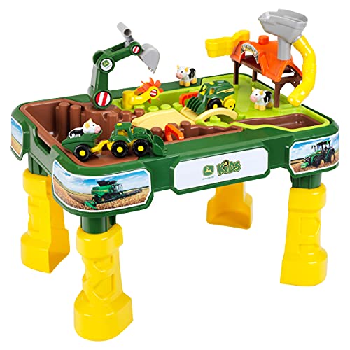 Theo Klein 3948 John Deere Farm Sand-Spieltisch, Wasser-Spieltisch I Mit Bauernhof-Tieren und Fahrzeugen I Wasser- und Sand-Becken I Maße: 64 cm x 46 cm x 60 cm I Spielzeug für Kinder ab 18 Monaten Theo Klein 3948 John Deere Farm Sand-Spieltisch, Wasser-Spieltisch I Mit Bauernhof-Tieren und Fahrzeugen I Wasser- und Sand-Becken I Maße: 64 cm x 46 cm x 60 cm I Spielzeug für Kinder ab 18 Monaten von Theo Klein