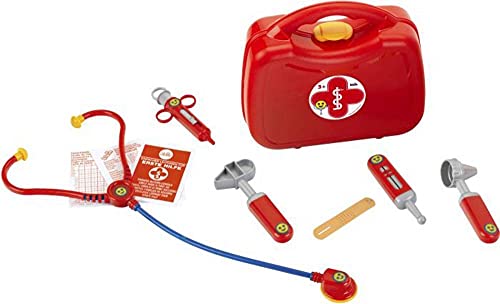 Doktorkoffer mit Zubehör I Stethoskop, Spritze, Thermometer u.v.m. I Maße: 21,5 cm x 9 cm x 20 cm I Spielzeug für Kinder ab 3 Jahren von Klein