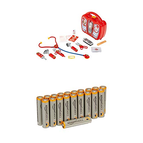 Theo Klein 4350 - Arztkoffer mit Handy, Spielzeug mit Amazon Basics Batterien von Klein