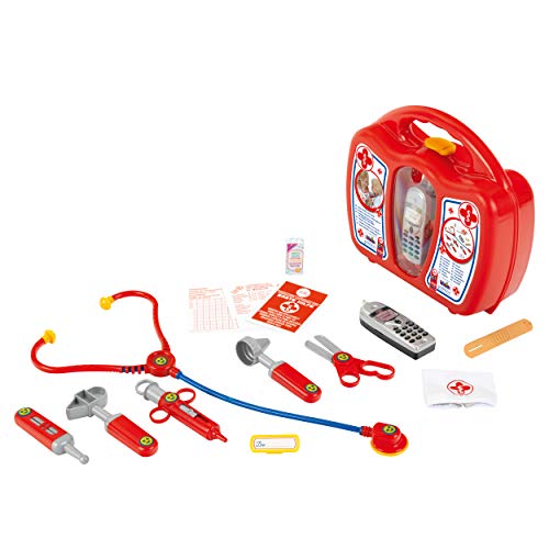 Theo Klein 4350 Arztkoffer mit Handy | Mit Arzt-Zubehör und batteriebetriebenem Handy mit Sound | Spielzeug für Kinder ab 3 Jahren von Klein