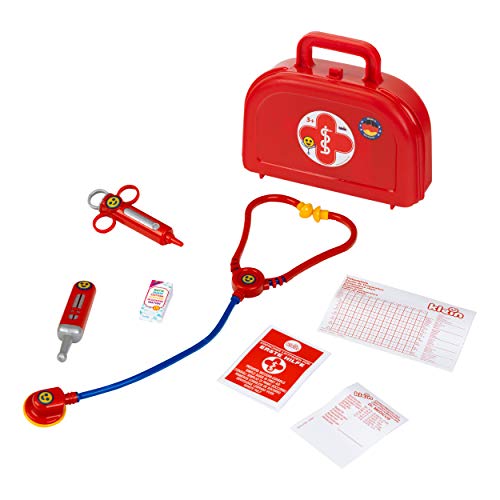 Theo Klein 4420 Doktorkoffer | Mit Stethoskop, Spritze, Thermometer u.v.m. | Robuster Koffer mit praktischem Griff | Maße: 21 cm x 6,3 cm x 17 cm | Spielzeug für Kinder ab 3 Jahren von Klein