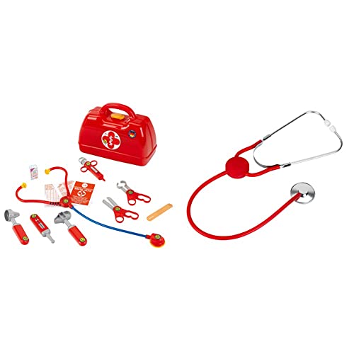 Theo Klein 4457 Arztkoffer I Mit Stethoskop, Thermometer, Spritze und vielem mehr I Maße: 24 cm x 11 cm x 19 cm I Spielzeug für Kinder ab 3 Jahren & 4608 - Spiel-Stethoskop aus Metall, Spielzeug Theo Klein 4457 Arztkoffer I Mit Stethoskop, Thermometer, Spritze und vielem mehr I Maße: 24 cm x 11 cm x 19 cm I Spielzeug für Kinder ab 3 Jahren & 4608 - Spiel-Stethoskop aus Metall, Spielzeug von Theo Klein