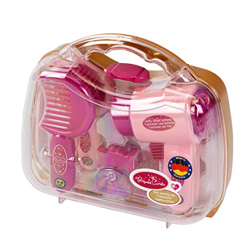 Klein Theo 5273 Princess Coralie Frisierkoffer I Mit Haartrockner, umfangreichen Styling-Accessoires, Spiegel, Bürste u.v.m. I Maße: 21,5 cm x 8,5 cm x 19 cm I Spielzeug für Kinder ab 3 Jahren von Klein