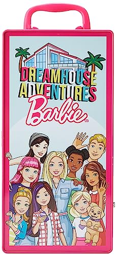 Klein Theo 5801 Barbie Schrankkoffer Kleiderstangen und Fächern, Spielzeug für Kinder ab 3 Jahren, inkl. Zubehör, Multicolor von Klein