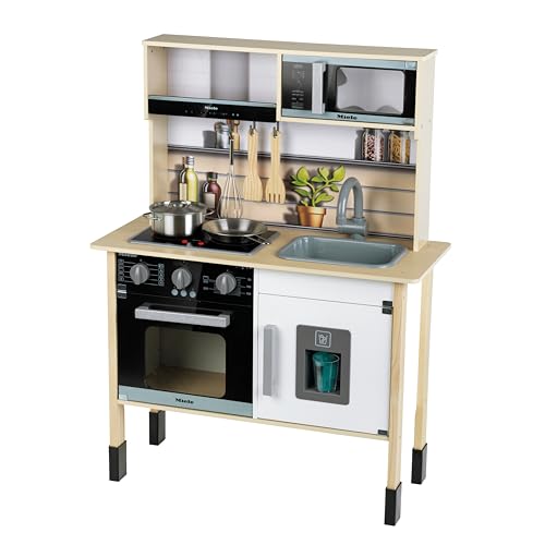Theo Klein 7186 Miele Spielzeugküche, Holz (MDF), Midi 2, weiß I Holzküche mit Licht- und Soundmodul I Hochwertige Accessoires I Spielzeug für Kinder ab 3 Jahren von Theo Klein