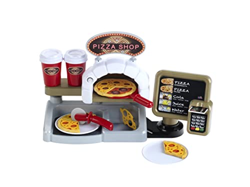 Theo Klein 7309 Pizza Shop I Inkl. Spiel-Pizza zum Belegen und viel Shop-Zubehör I EC-Karte und Lesegerät mit Sound I Spielzeug für Kinder ab 3 Jahren von Klein